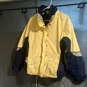 Columbia Women's Yellow and Navy Jacket